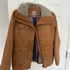 Carhartt WEATHERED DUCK WESLEY COAT Style # 102247 Size small, Carhartt Brown.